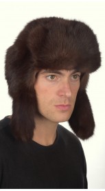 Sabalo kailio kepurė - rusiško modelio, tamsiai ruda
